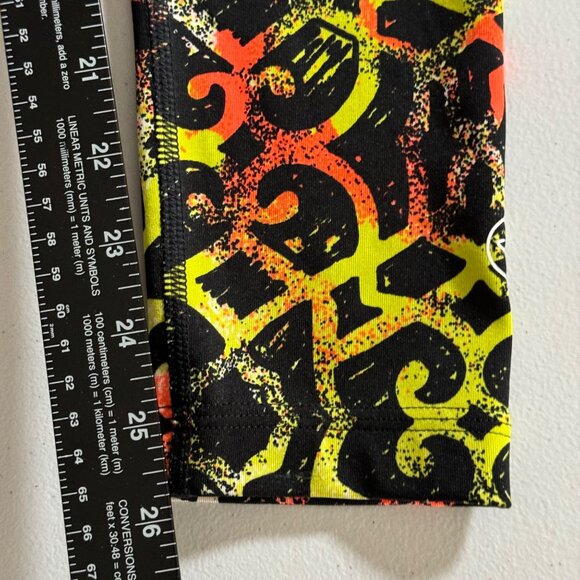 Zumba Wear Women's Leggings Black Orange Yellow Size Small Activewear Abstract - Picture 14 of 15